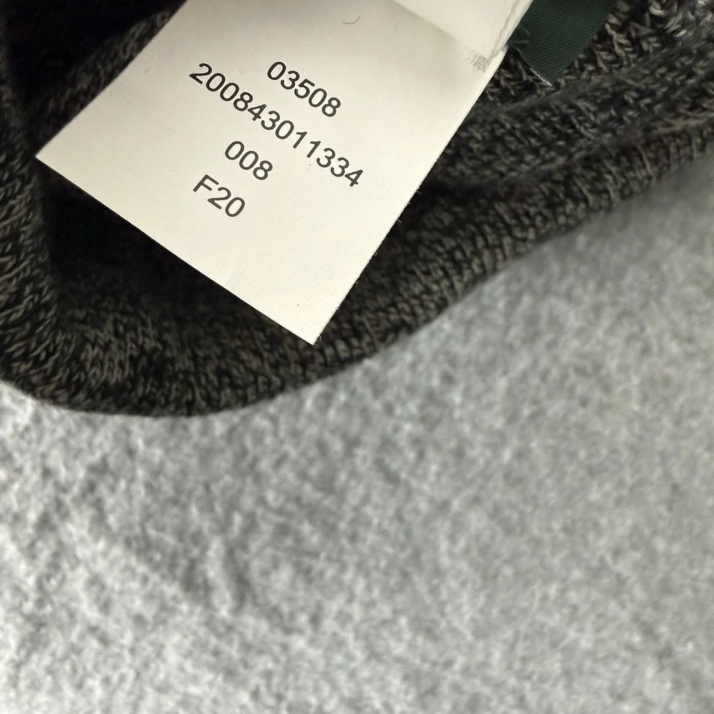 Roots Gray Black White Cuffed Beanie Hat Minimalist One Size Winter Outdoor Knit